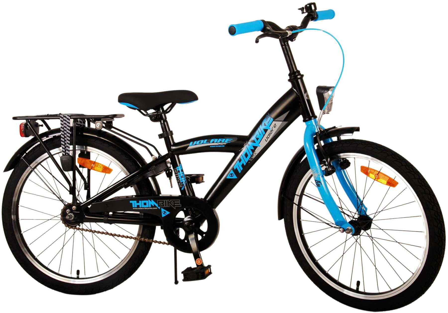 KINDERFAHRRAD Thornbike - Jungen - 20 Zoll - Rücktritt + Handbremsen - Schwarz/Blau - Blau, Metall (60cm) - TPFSports