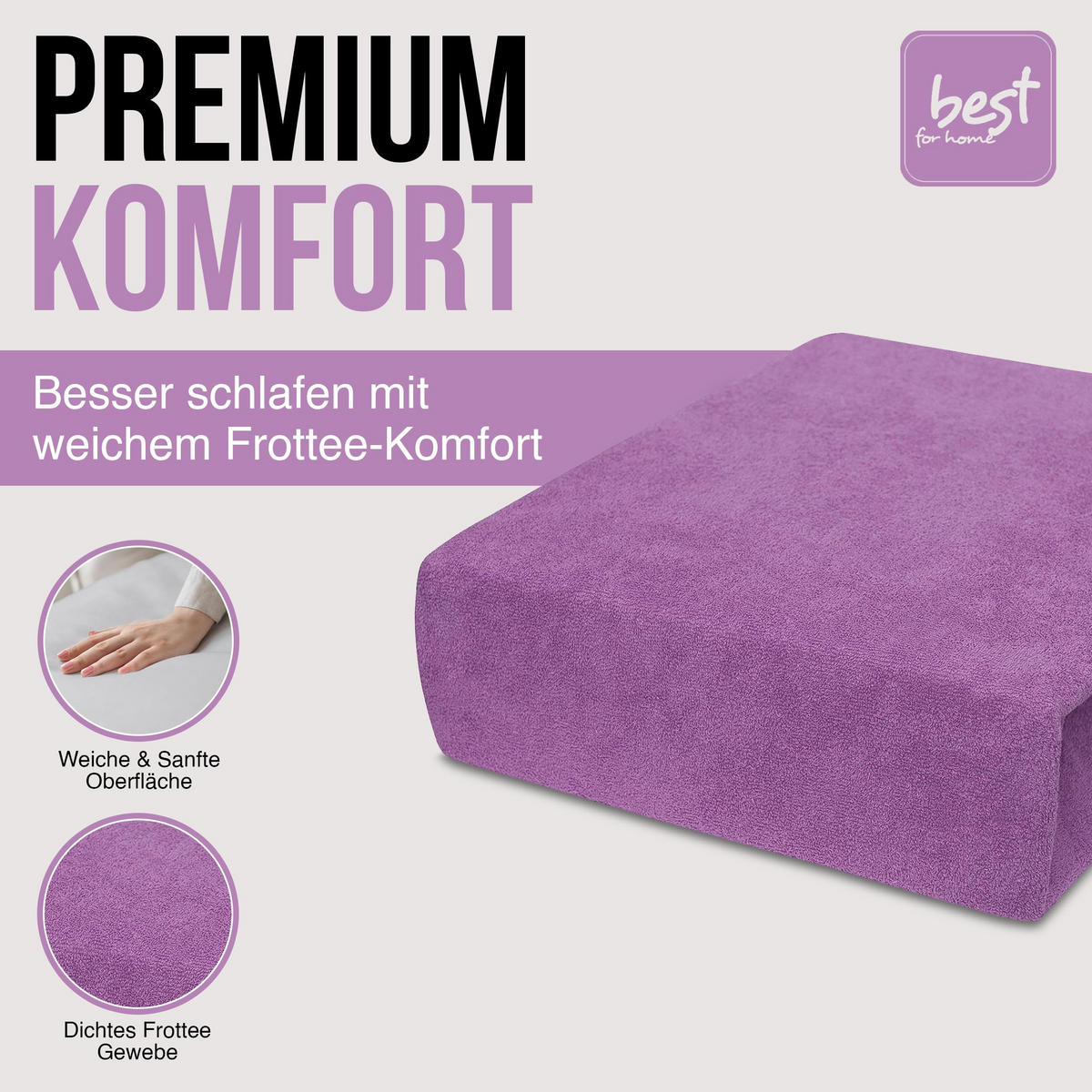 SPANNBETTLAKEN 80/160 cm, Jersey Elastisch 100 % Baumwolle Violett - Violett, Textil (80/160cm) - Best For Home