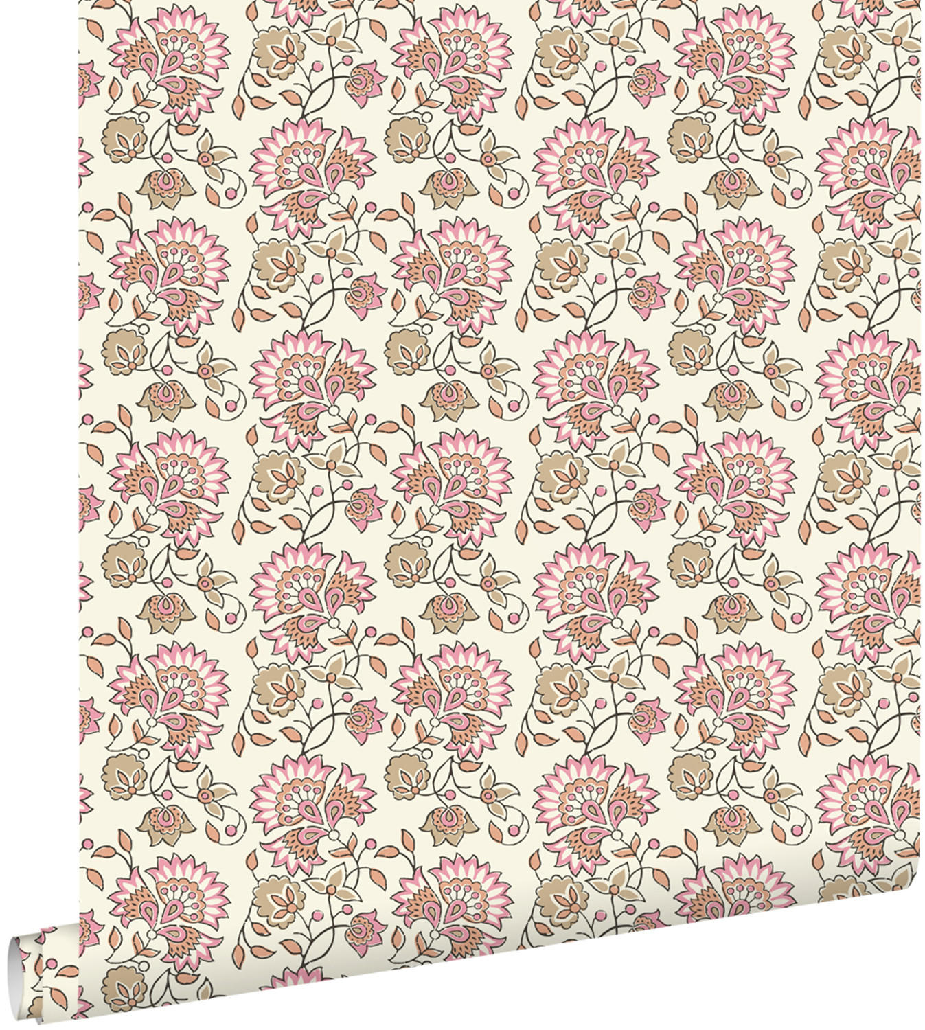 TAPETE Blumenmuster 50 x 900 cm - Pink, Papier (50/900cm) - ESTAhome