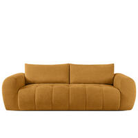 EINZELSOFA LIRA, Honigfarben, Bouclé - Honig, Holz/Holzwerkstoff (256/84/112cm) - KONSIMO®