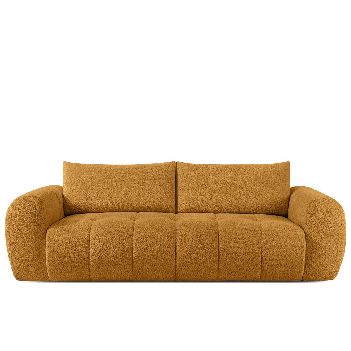 EINZELSOFA LIRA, Honigfarben, Bouclé - Honig, Holz/Holzwerkstoff (256/84/112cm) - KONSIMO®