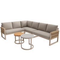 GARTENMÖBEL 110x66x86cm beige aus Metall und Olefin - Beige, Metall - Modfu