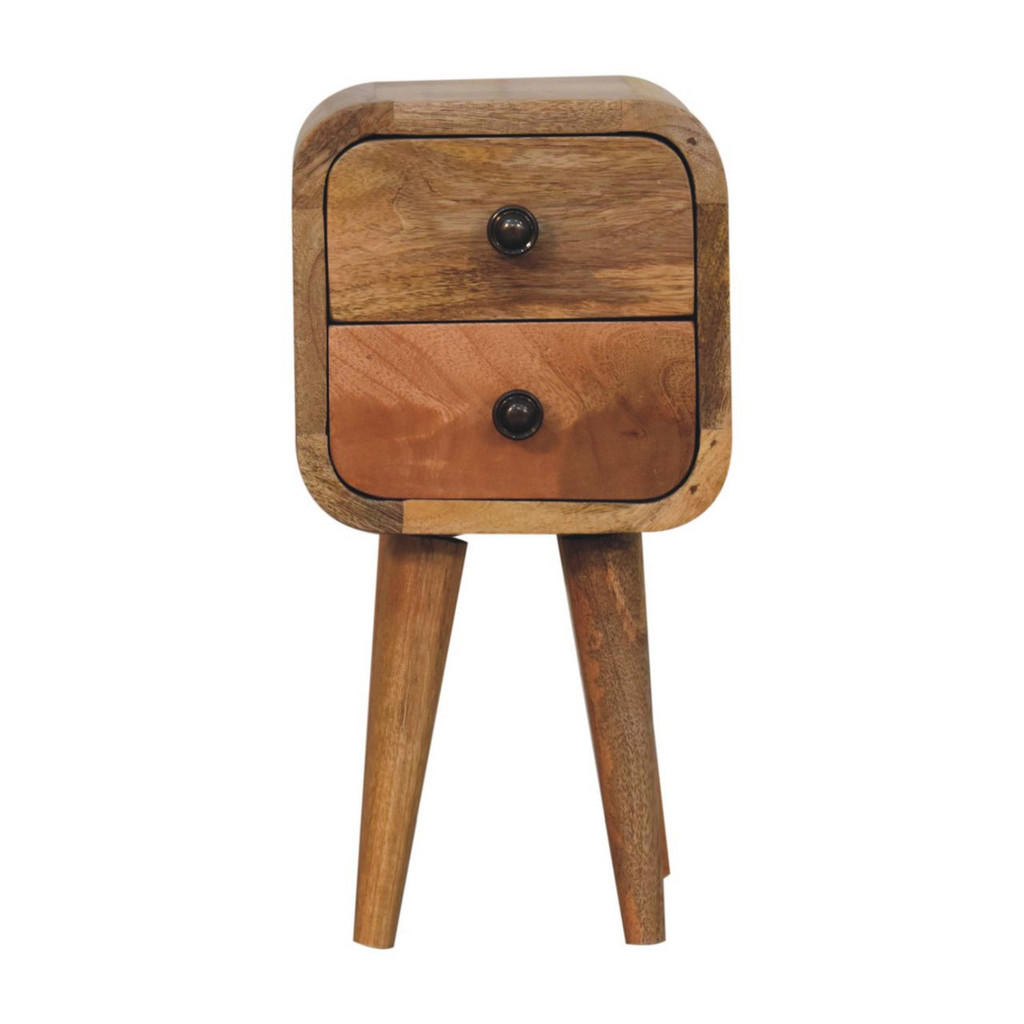 Artisan Furniture KONSOLOVÝ STŮL Zaoblený pro montáž na zeď se 2 zásuvkami