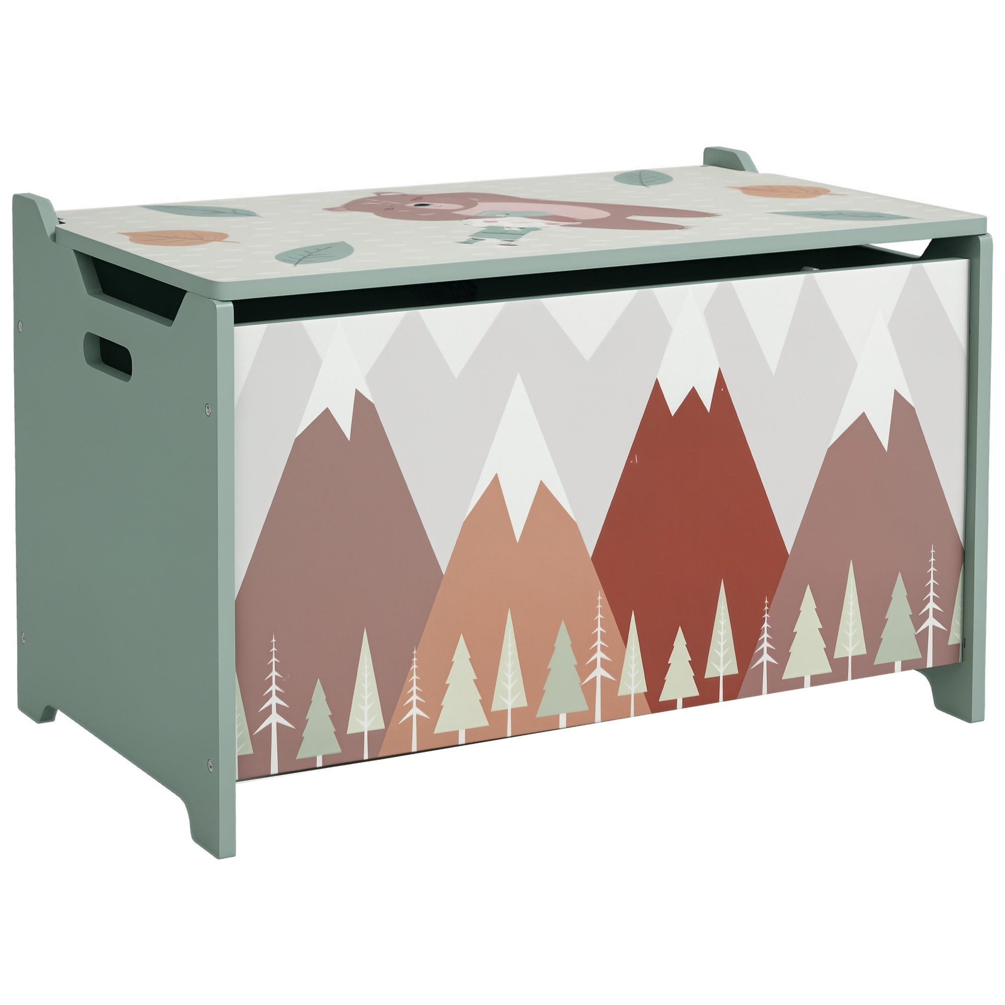 AUFBEWAHRUNGSKISTE DE-09543 Grün - Grün, Holzwerkstoff (37/60cm) - ComfortXL