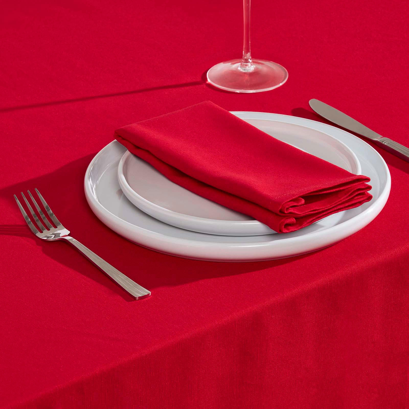 STOFFSERVIETTEN 4er-Set rot 45/45 cm, 100% Baumwolle - Rot, Textil (45/45cm) - Homescapes