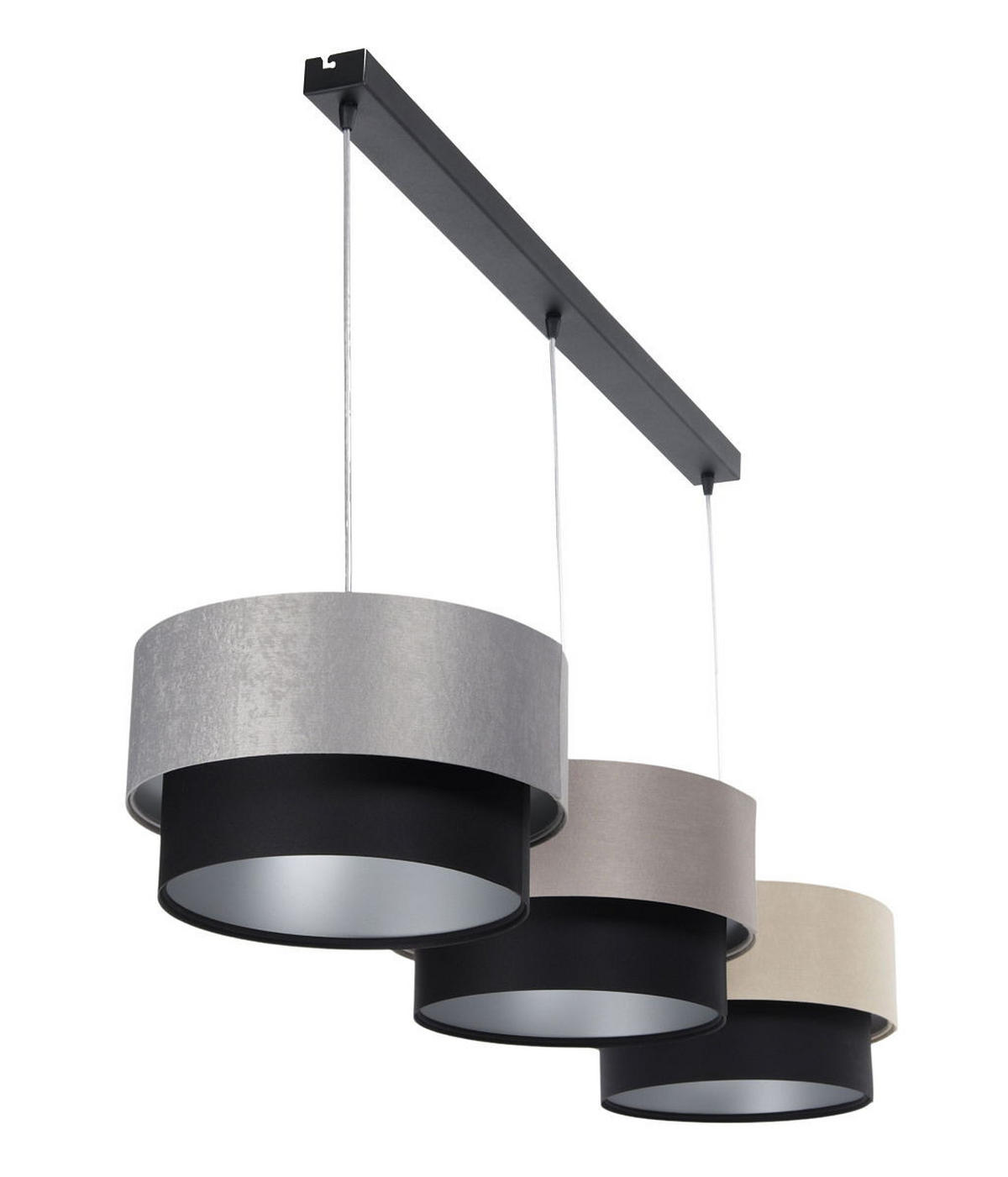 HÄNGELEUCHTE Grau 30/88 cm - Schwarz, Kunststoff (30/2.6/88cm) - ONZENO