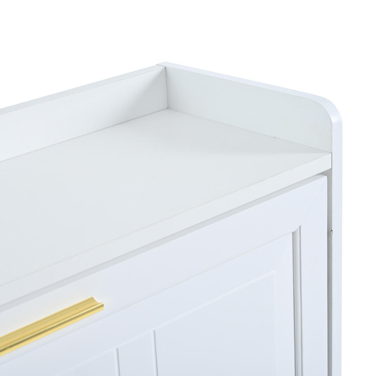 SCHUHSCHRANK mit Klappen 70/24/120 cm, 2er-Set in Weiß, platzsparend - Weiß, Holzwerkstoff (140/120/24cm) - BEAOK