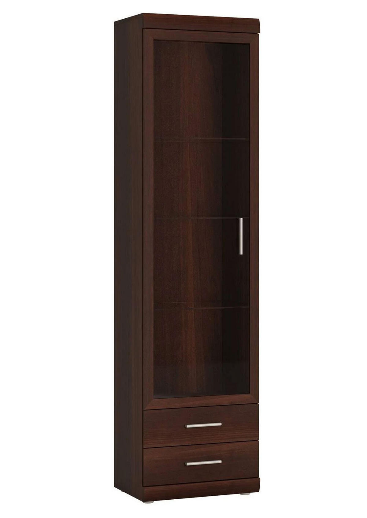 STANDVITRINE Imperial Nussbaum Imperial 50 / 37,5 / 195 cm - Nussbaumfarben/Braun, Holz/Holzwerkstoff (50/195/37cm) - Feldmann-Wohnen