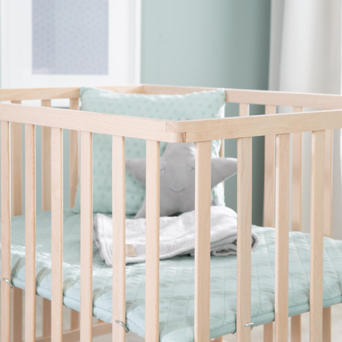 LAUFGITTER 100x75, roba Style Frosty green - Naturfarben, Holzwerkstoff (73/72/98.5cm) - Roba