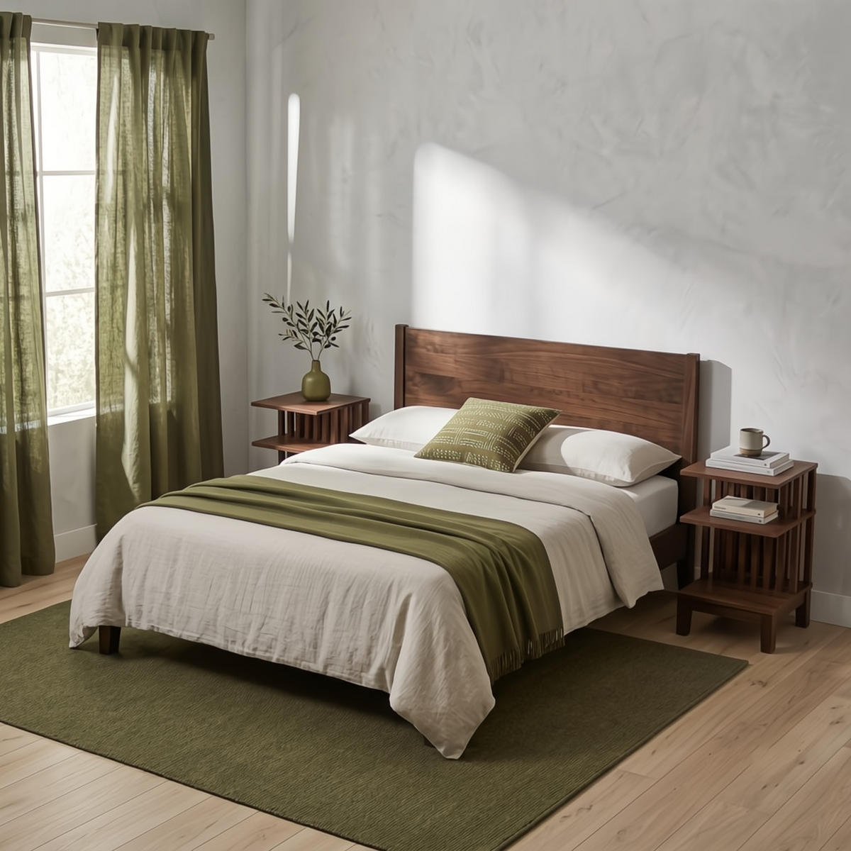NACHTTISCH Celine 2er Set, Walnuss - Braun, Holz (37.5/65/37.5cm) - WOODEK