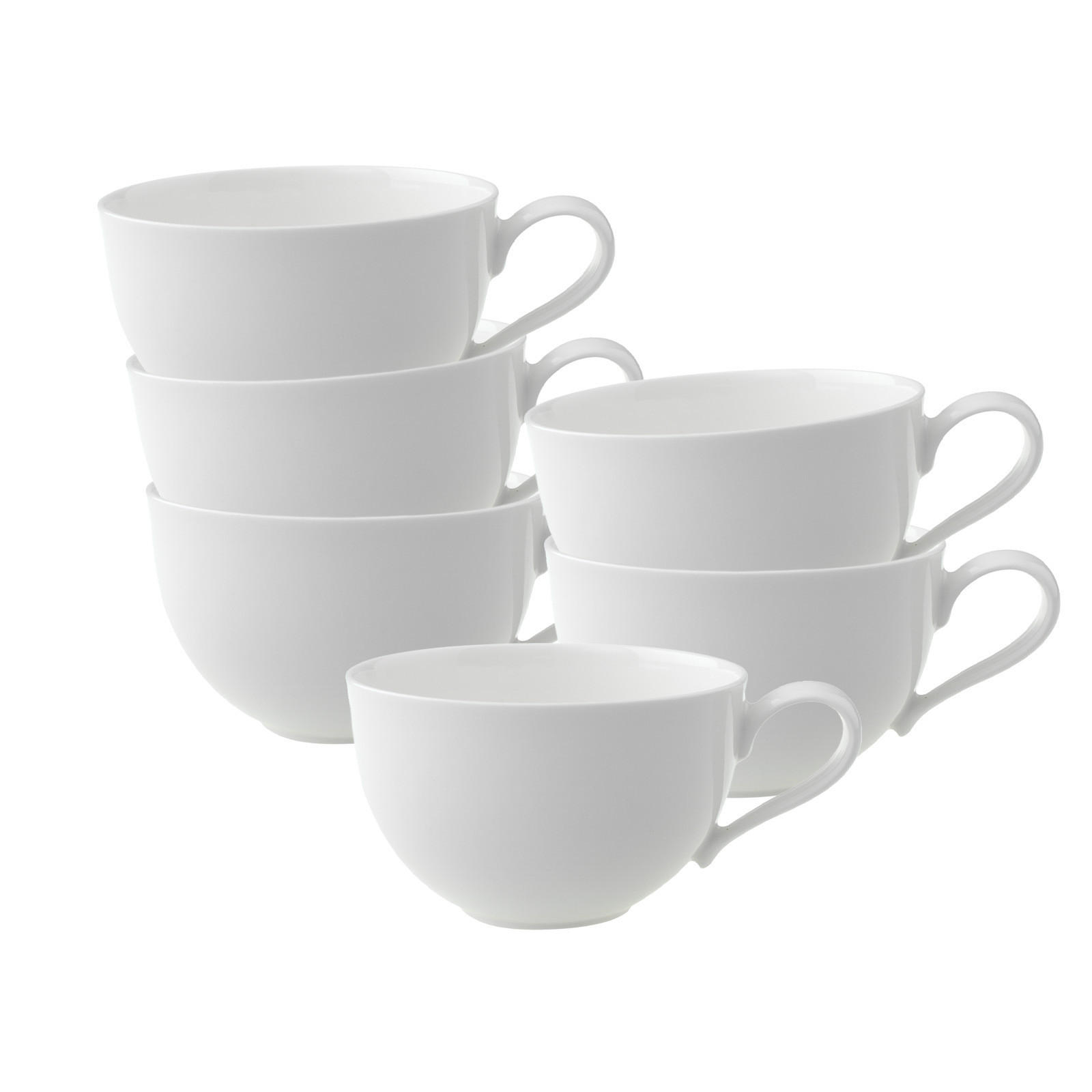 CAPPUCCINOTASSEN New Cottage Basic weiß 290 ml 6er Set - Weiß, Keramik (0.29L) - Villeroy & Boch