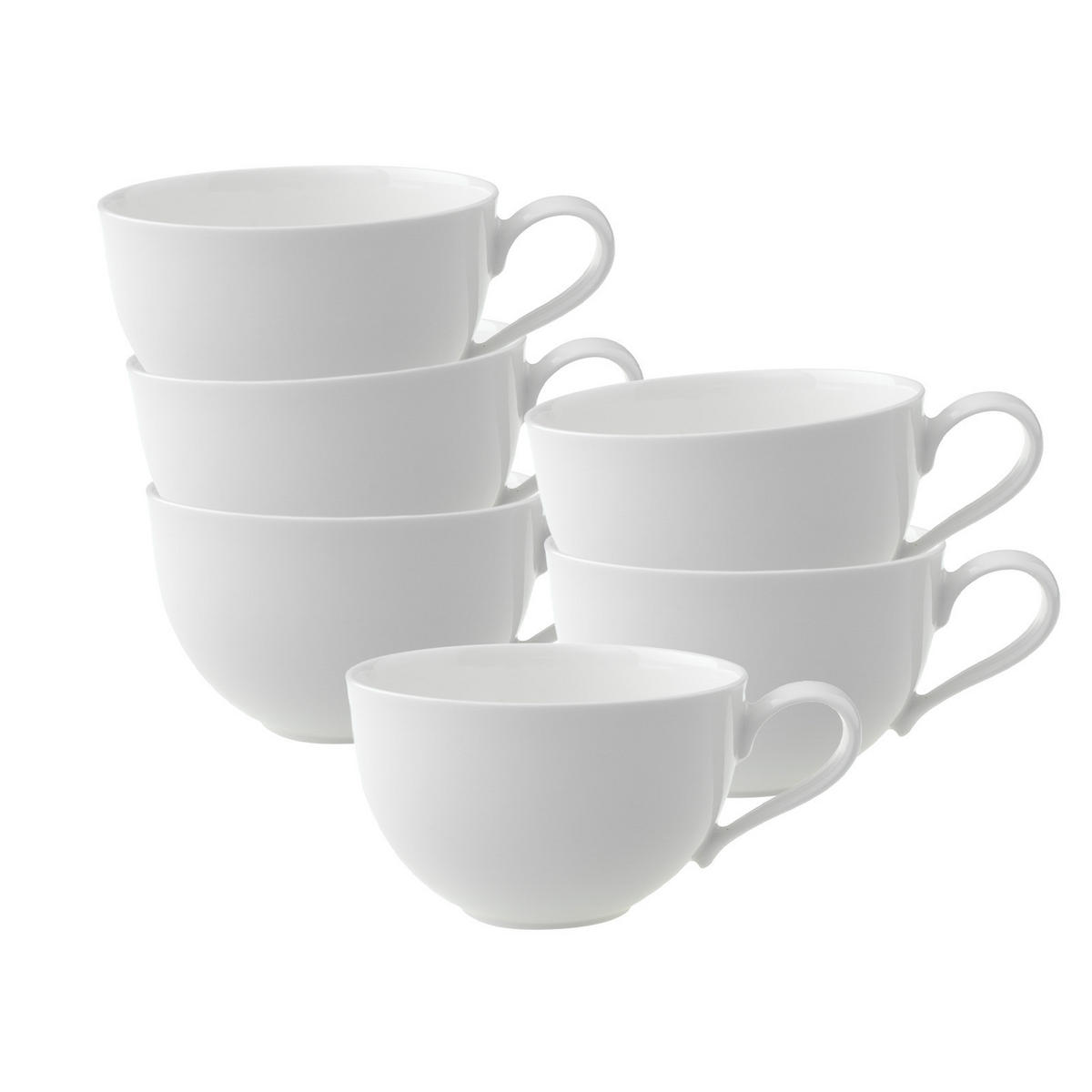 CAPPUCCINOTASSEN New Cottage Basic weiß 290 ml 6er Set - Weiß, Keramik (0.29L) - Villeroy & Boch
