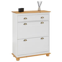 SCHUHSCHRANK COLMAR - Weiß/Braun, Holz (85/108/35cm) - IDIMEX