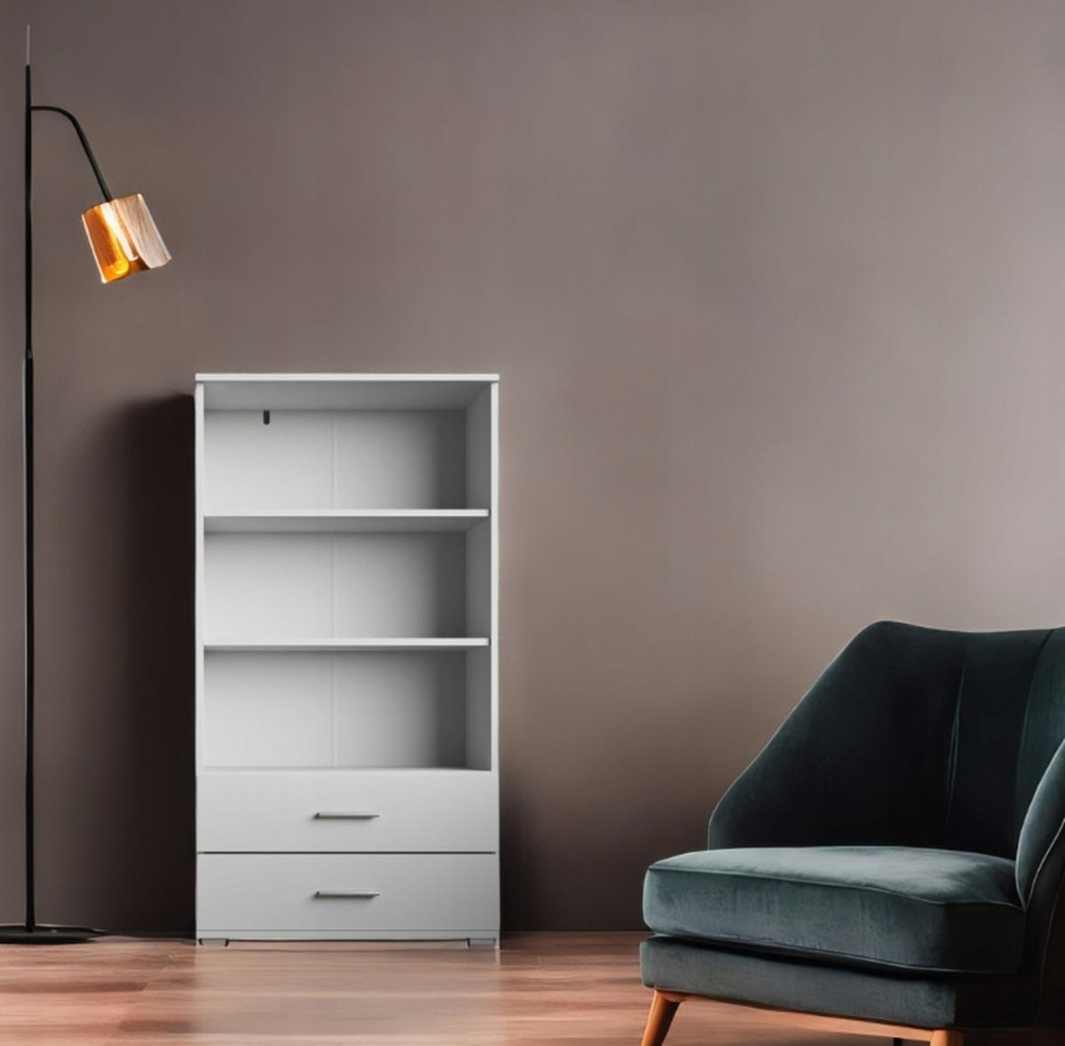 BÜCHERREGAL Weiß 40/130/34 - Weiß, Holzwerkstoff (40/130/34cm) - RAUMHIRSCH FURNITURE