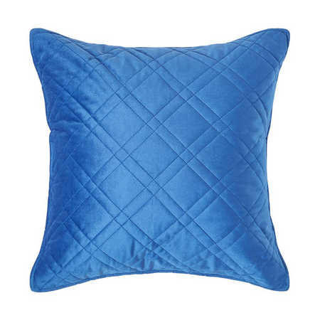 KISSENHÜLLE Samt gesteppt, Paragon Diamond 45/45 cm - Blau, Textil (45/45cm) - Homescapes