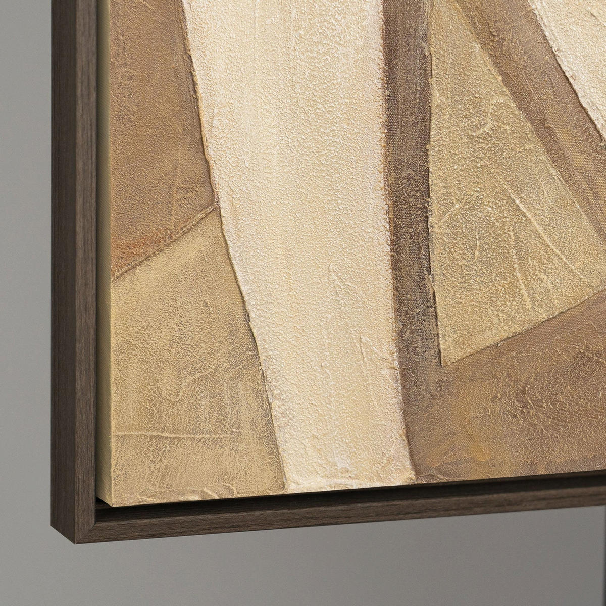 GEMÄLDE Abstrakte Zärtlichkeit Schattenfugenrahmen Grau 140x100 cm - Grau, Holz (140/100cm) - YS-art gallery