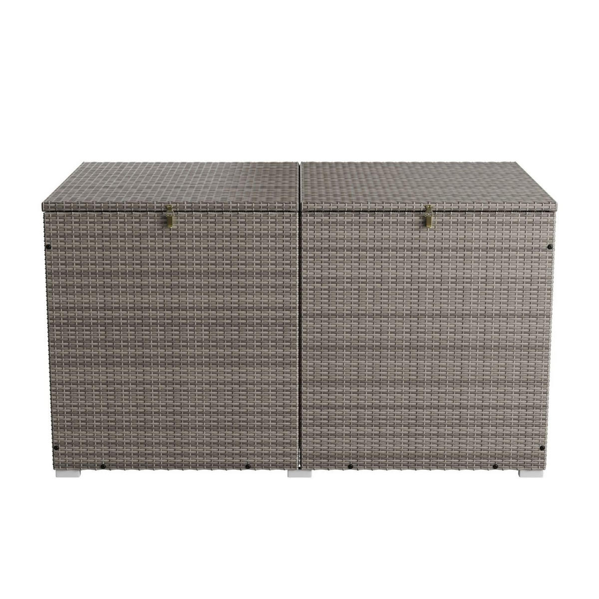 AUFLAGENBOX Ikaria grau-meliert - Grau, Kunststoff (145/80/83cm) - Juskys