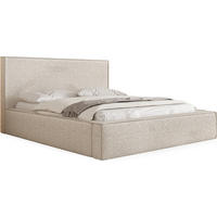 POLSTERBETT Terra mit Bettkasten, Beige Boucle 160x200 cm - Beige/Birkefarben, Holz/Holzwerkstoff (160/200cm) - WFL GROUP