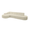 ECKSOFA Ottomane Links TARO-L2 - 328x171x79,5 cm Beige - Beige, Holzwerkstoff/Textil (328/171cm) - ALTDECOR
