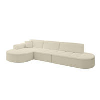 ECKSOFA Ottomane Links TARO-L2 - 328x171x79,5 cm Beige - Beige, Holzwerkstoff/Textil (328/171cm) - ALTDECOR