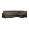 ECKSOFA Covo Braun, Gestepptes Ecksofa, rechte seite - Braun, Holzwerkstoff (253/156cm) - Bettso