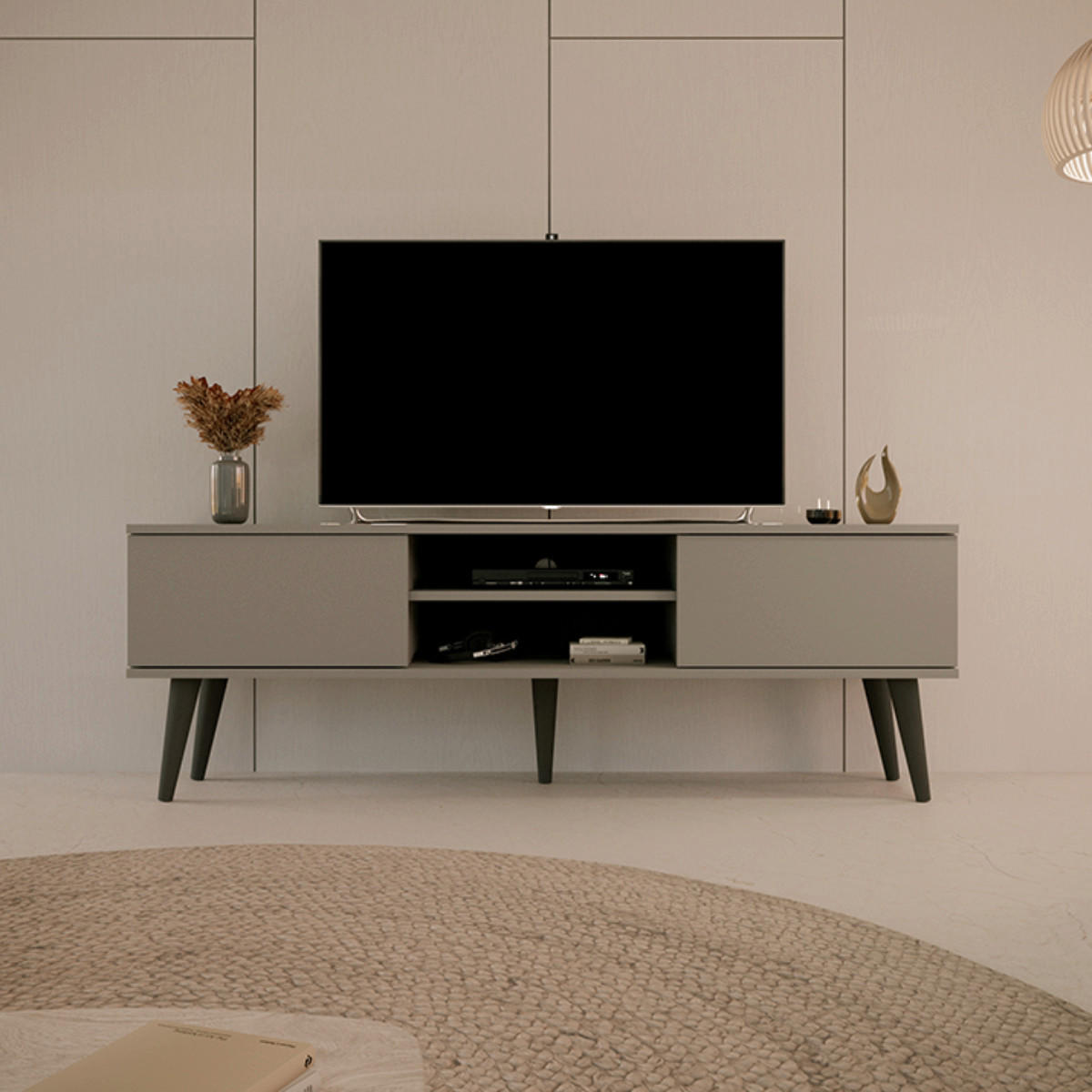 TV-MÖBEL Toronto Grau - Grau, Holzwerkstoff (160/55/35cm) - Petits-meubles
