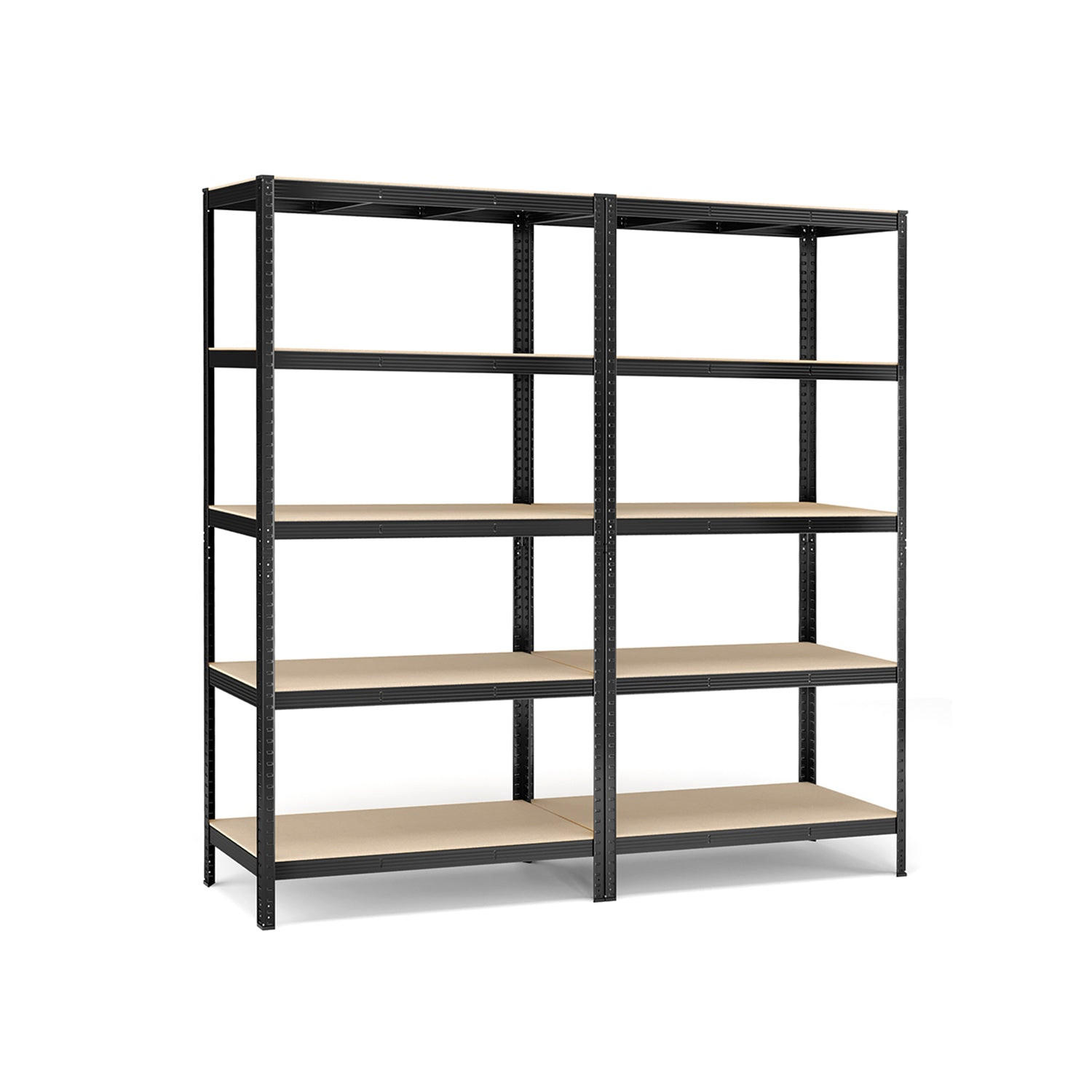SCHWERLASTREGAL Bangkok 2er-Set - Schwarz, Metall (120/200/60cm) - Hansiro