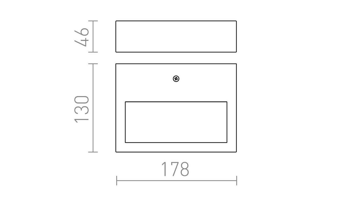 AUSSENLEUCHTE CHLOE Edelstahl 9 W IP65 - Edelstahlfarben, Metall (13/18/47cm) - Rendl