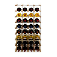 WEINREGAL Vinotega Mod Metal 82,5x42,5x24,5 cm 4x8 Flaschen Massives Kiefernholz Natur - Naturfarben, Holz (42.5/82.5/24.5cm) - PROREGAL