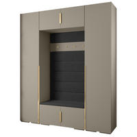 GARDEROBEN-SET 236,7/200/47 - Kaschmir/Goldfarben, Holz/Metall (200/236.7/47cm) - Abiks Möbel