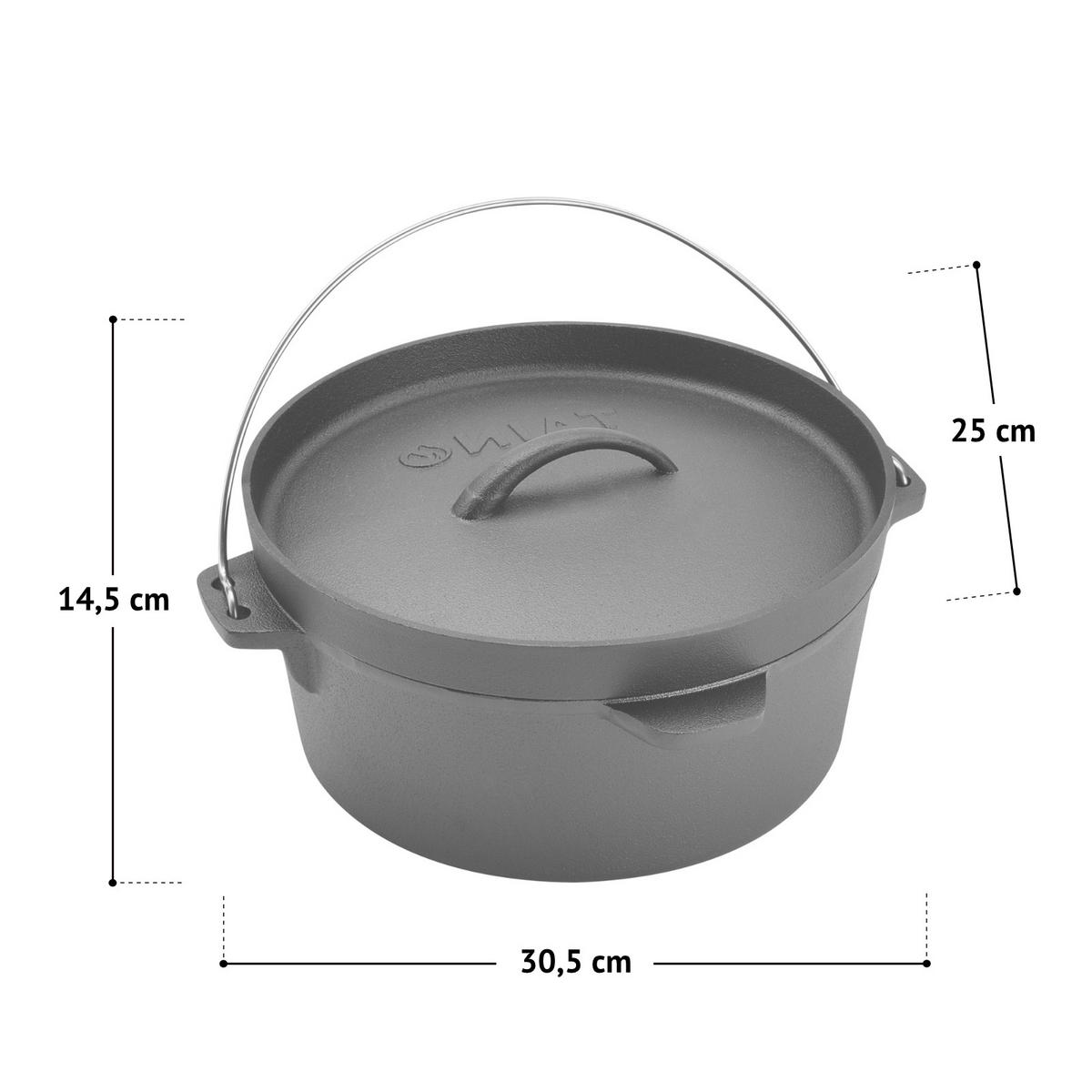 DUTCH OVEN 4L - Schwarz, Metall (24cm) - TAINO