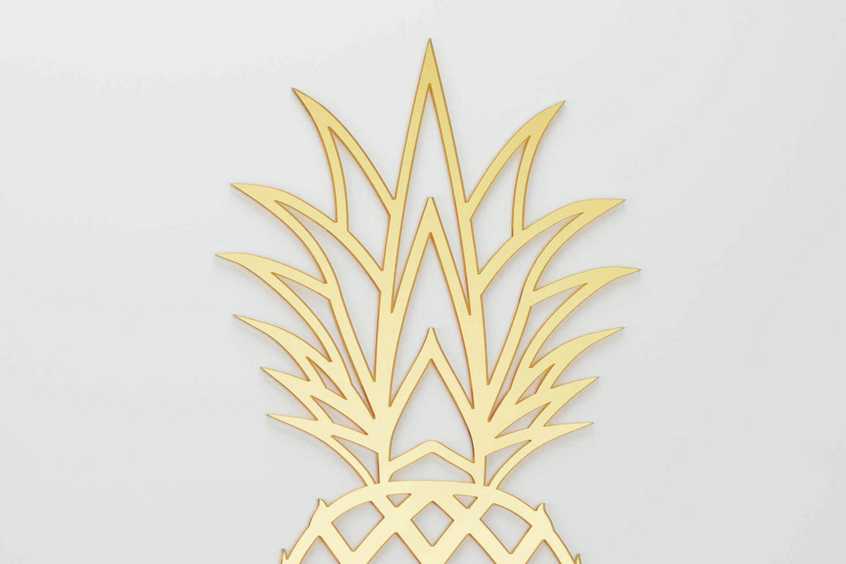 WANDBILD Gold 50/70 cm - Goldfarben/Weiß, Glas (1.8/70cm) - KUNSTLOFT