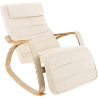 SCHAUKELSTUHL Onda,67 x 115 x 86 cm,beige - Beige, Holz (115/86/67cm) - tectake