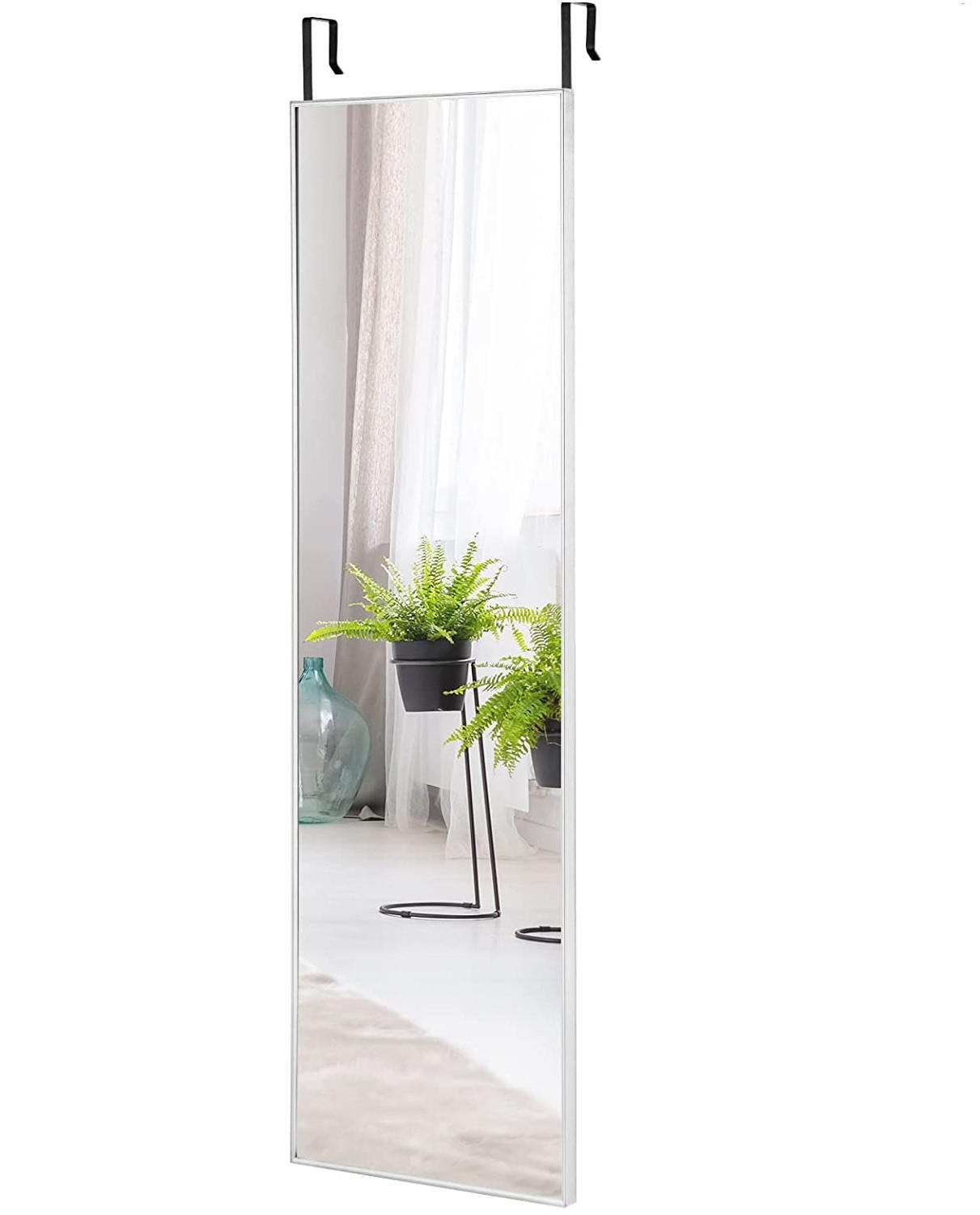 GANZKÖRPERSPIEGEL Silber - Silberfarben, Glas (2/120/37cm) - COSTWAY