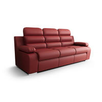SCHLAFSOFA KONGO 02, Sofa mit Schlaffunktion, Farbe: Rot, Kunstleder - Rot, Textil (238/103/96cm) - O-Sofa