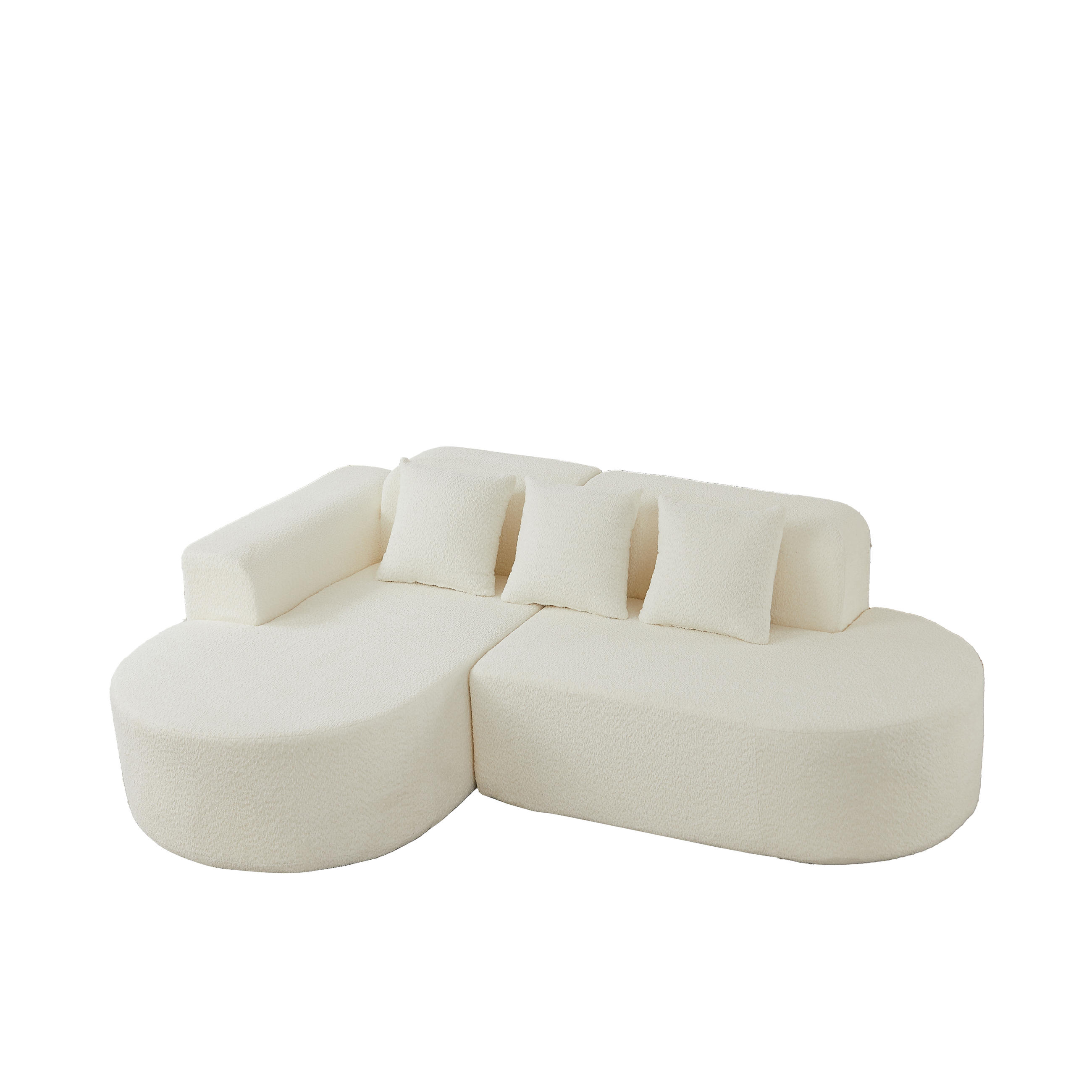 ComfortXL Ecksofa Beige 222x157 cm