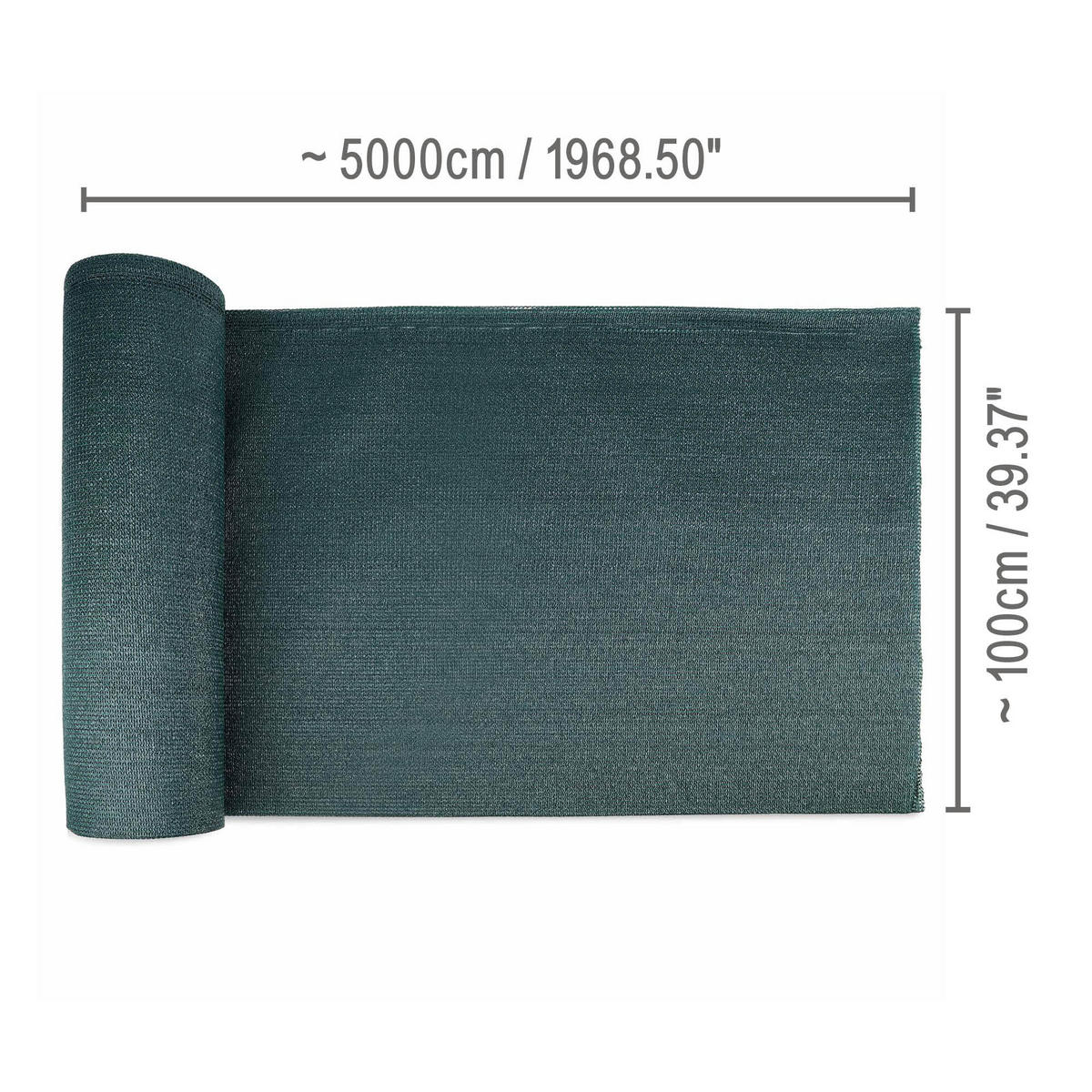 SICHTSCHUTZZAUN SolVision SG80 100/5000 cm Grün - Grün, Kunststoff (5000/100cm) - Sol Royal