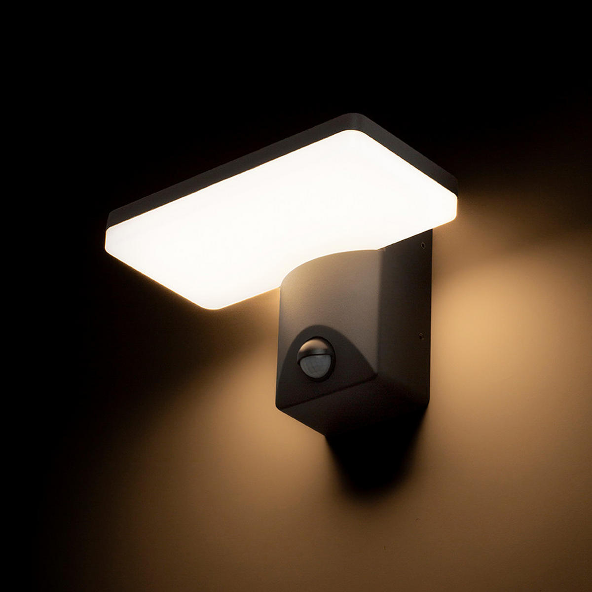 AUSSENLEUCHTE RINA PIR Anthrazitgrau 12 W IP65 - Grau, Metall (15/21.2/153cm) - Rendl