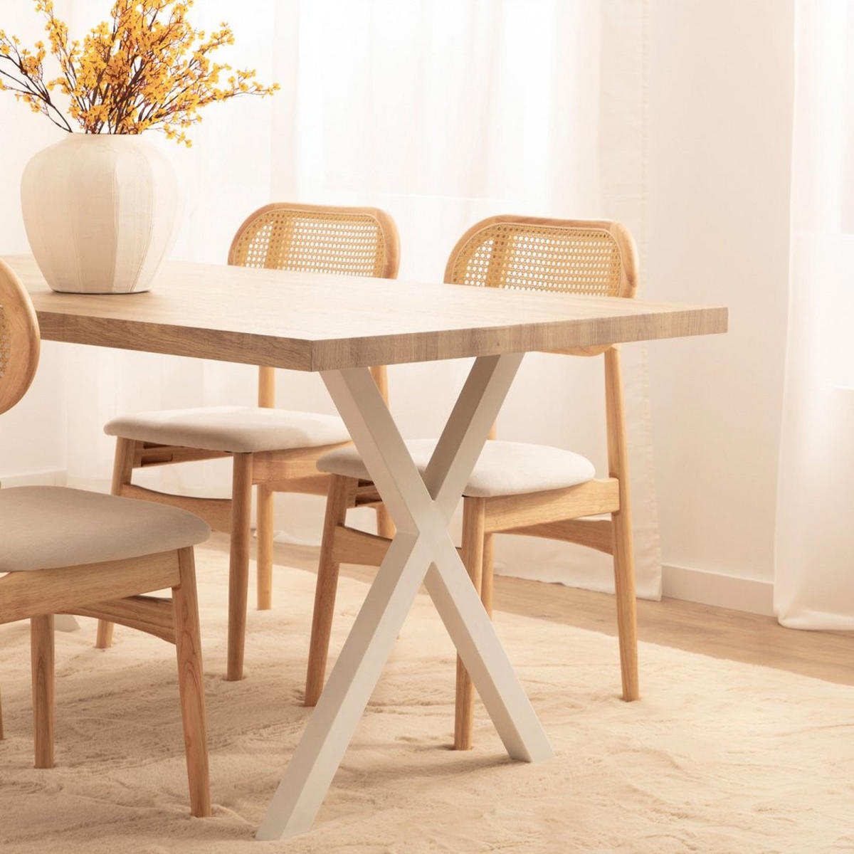 ESSTISCH Parks Weiß 180 cm x 75 cm - Weiß, Holzwerkstoff (90/180/75cm) - Klast Home