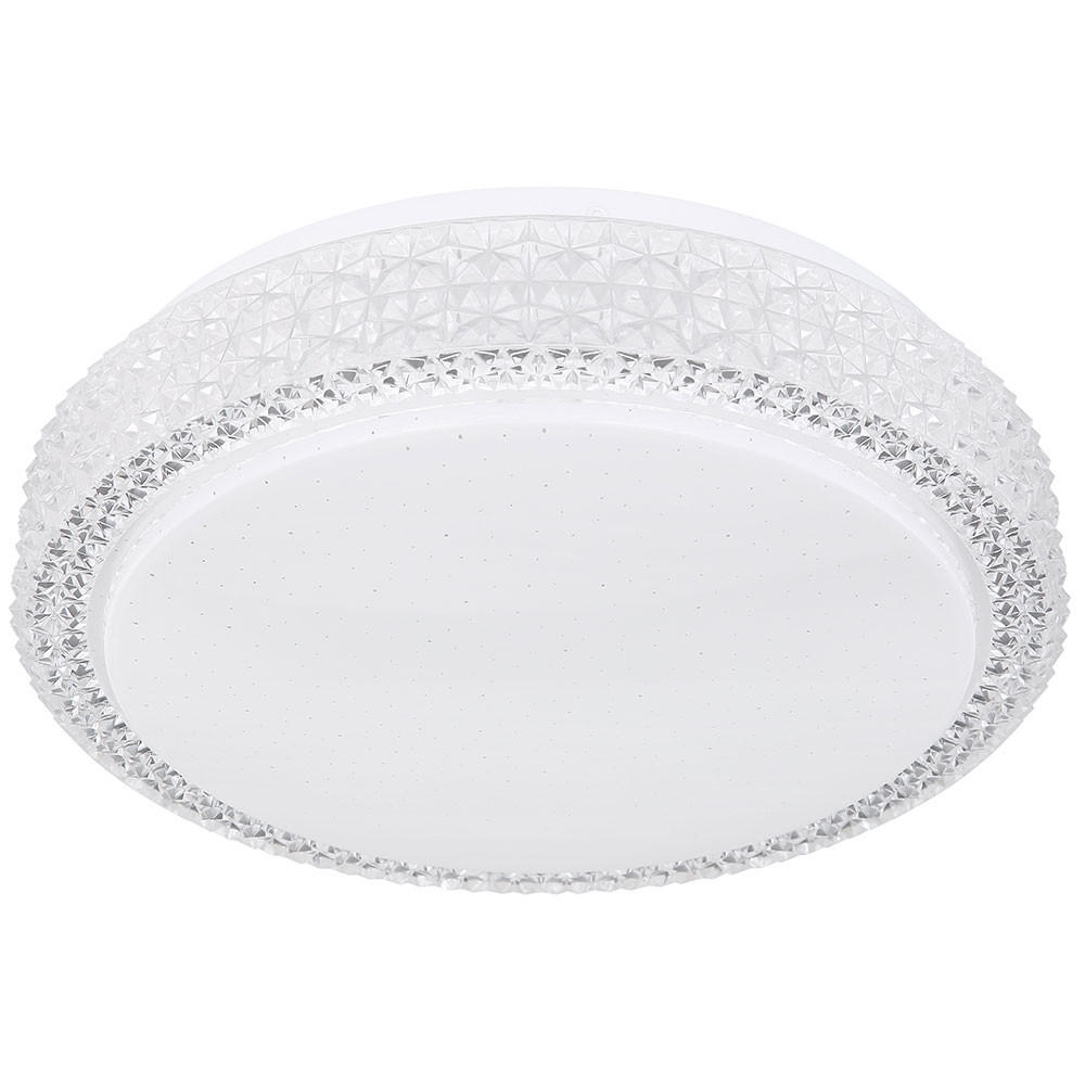 LED DECKENLEUCHTE Metall Kristallklar - Klar, Metall (30/30/8cm) - Globo Lighting