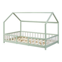 Weiß/Mintgrün, Holz (140/200cm) - [en.casa]