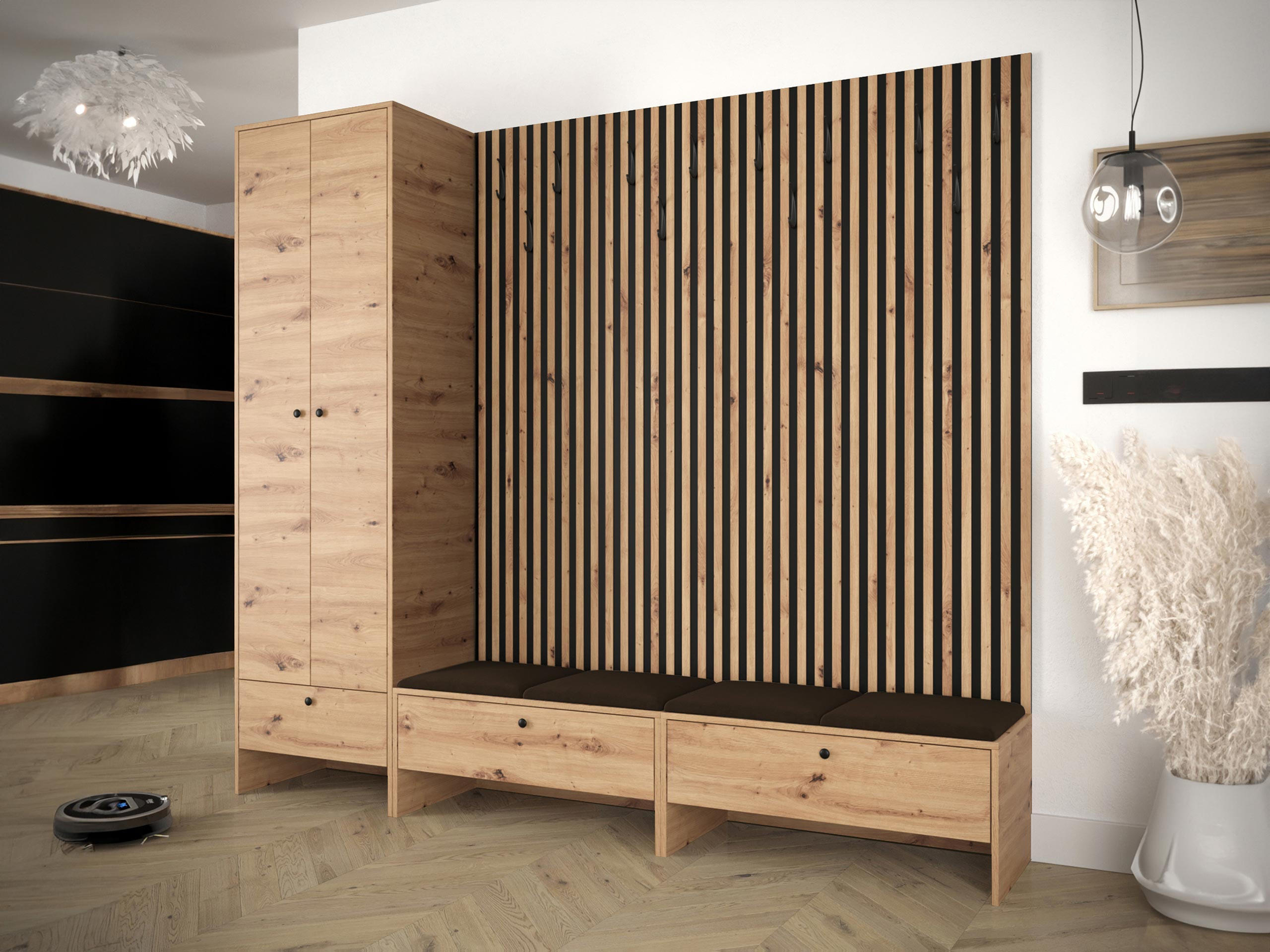 GARDEROBE Balma VI - Braun, Holzwerkstoff (230/206/44cm) - MIRJAN24