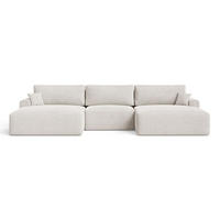 ECKSOFA U Serene Ecru - Ecru, Holz/Textil (391/145cm) - Graingold