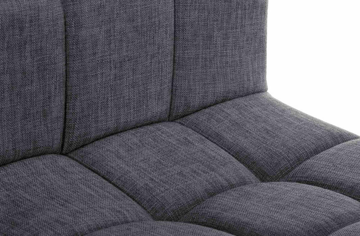 BARHOCKER 2er Set Stoff hellgrau - Hellgrau, Textil/Metall (46/94/47cm) - CLP