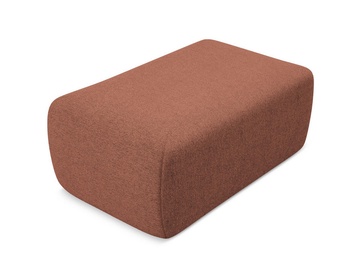 POUF Chenille Stoff Pink - Pink/Hellrosa, Kunststoff/Textil (102/40/62cm) - Makamii