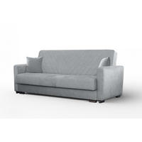 SOFA Vera Grau, mit Schlaffunktion und Bettzeugablage - Grau, Holzwerkstoff (227/95/100cm) - Bettso