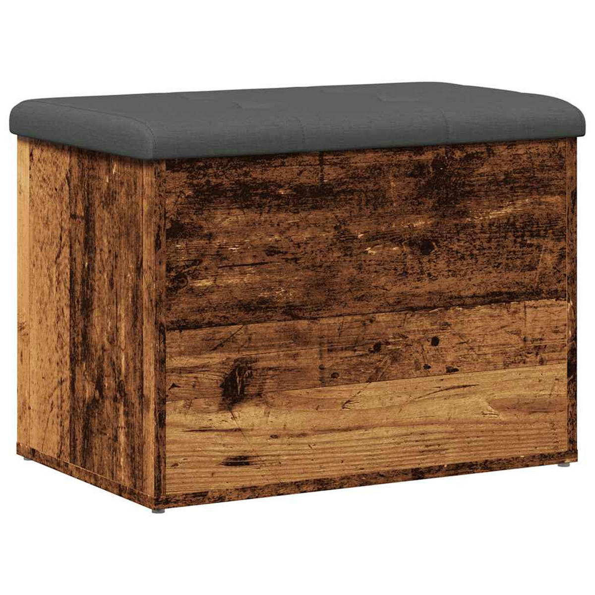 SITZBANK Mit Stauraum Altholz-Optik 62/42/45 Cm Holzwerkstoff - Dunkelbraun, Holzwerkstoff (42/45/62cm) - vidaXL