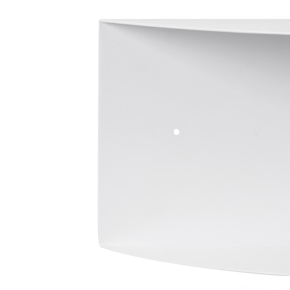 WANDBOARD - Halbrund - Eisen - Weiß, Metall (60/20/20cm) - home24