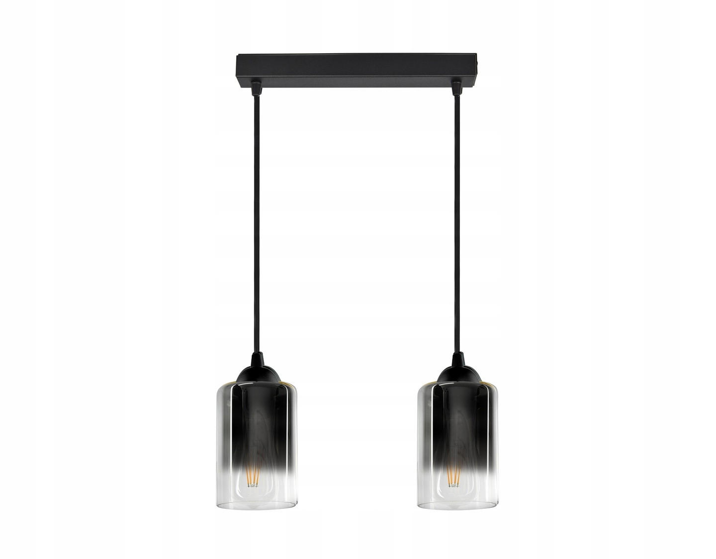 kiki design Pendelleuchte Schwarz, Transparent, Anthrazit 45x80x10 cm