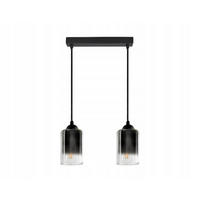 PENDELLEUCHTE GRAF - Transparent/Anthrazit, Glas/Metall (10/45/80cm) - kiki design